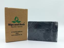Activated Charcoal with Basil Essential Oil -  Handmade Soap 110 Gm